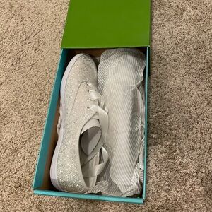 Kate Spade ♠️ Keds Glitter White Shoes